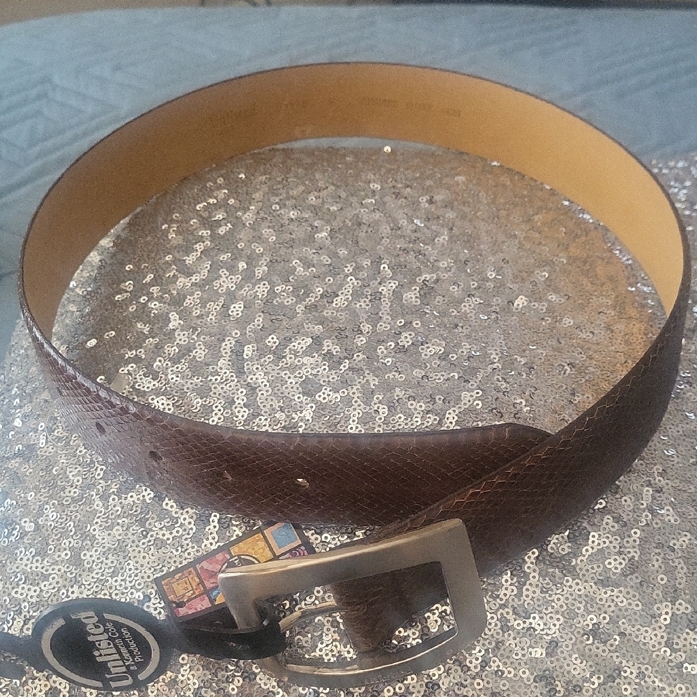 Unlisted by Kenneth Cole Dark Brown Belt with Silver Buckle